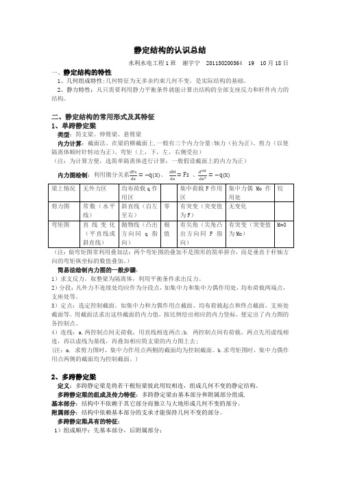 静定结构的认识总结