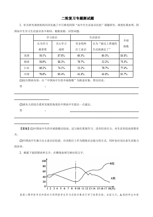 2019年高考语文第二轮专题复习测试题：图文转换含答案