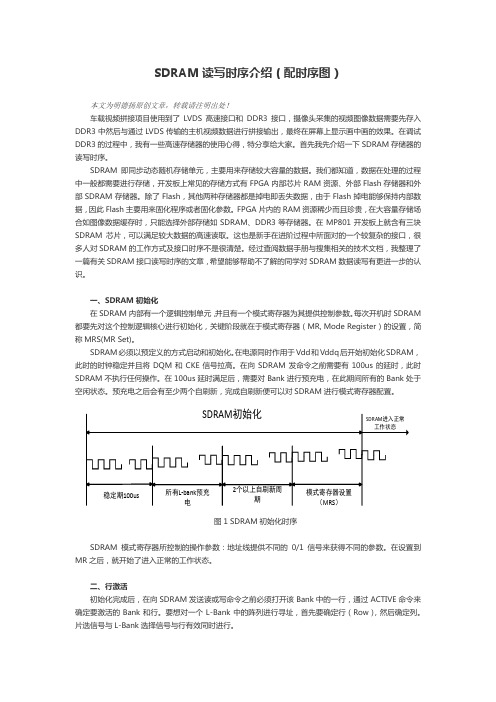 SDRAM读写时序介绍(配时序图)