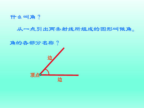 人教版四年级数学上册《角的度量》PPT