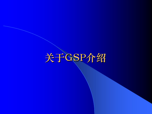 GSP的培训.ppt