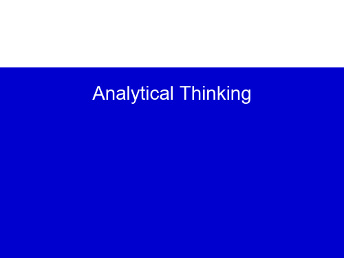 Analytical Thinking Training