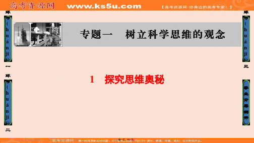 课堂新坐标高中政治选修四课件专题11探究思维奥秘