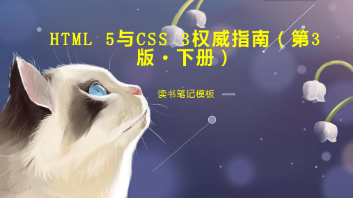 HTML 5与CSS 3权威指南(第3版 下册)