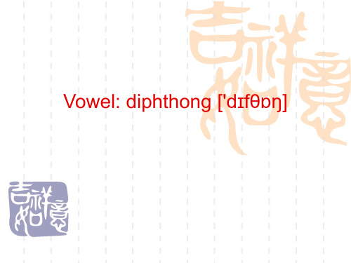 Unit 7 Vowel Diphthongs-2011