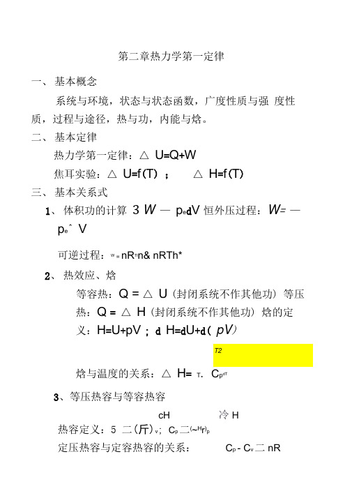 关于物理化学总结归纳