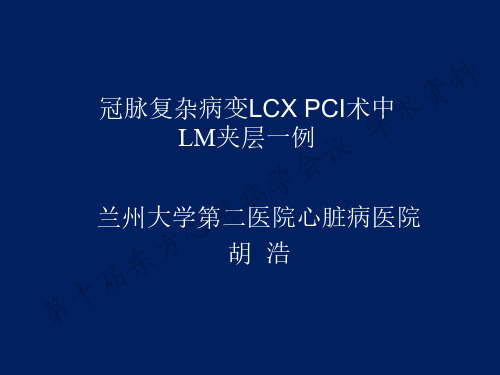 冠脉复杂病变LCXPCI术中