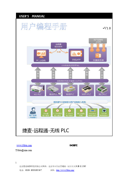 捷麦-远程通-无线 PLC USER’S MANUAL