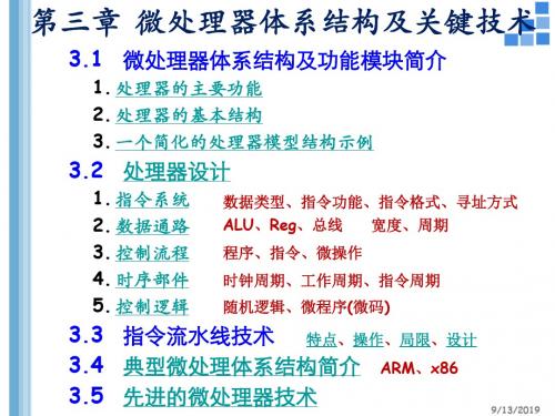 uestc微处理器体系结构嵌入式系统设计第3章微处理器体系结构