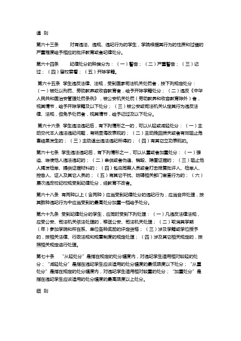 福州大学至诚学院学生手册