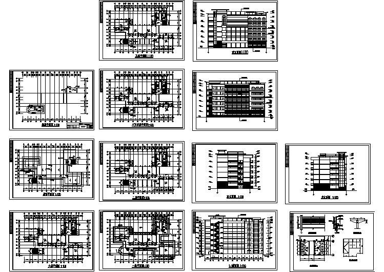 某地方高中教学楼建筑施工cad详图