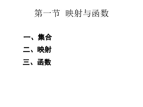 同济大学 高等数学(本科少学时)第三版第一章