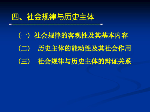 唯物史观专题2(社会规律与历史主体)