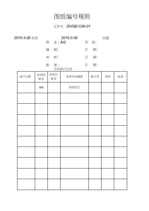 图纸编号规则