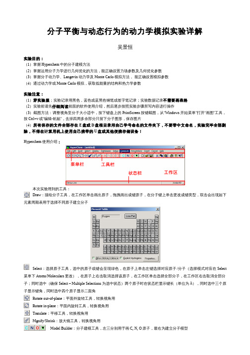 动力学模拟实验详解