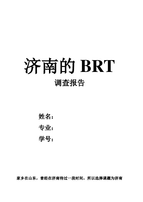 济南的BRT