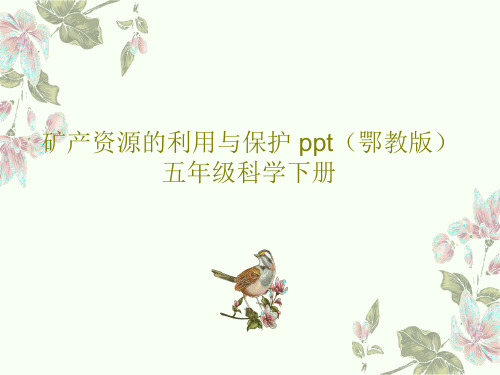 矿产资源的利用与保护 ppt(鄂教版)五年级科学下册共25页文档
