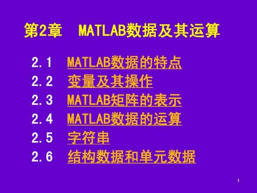 第2章_MATLAB数据及其运算