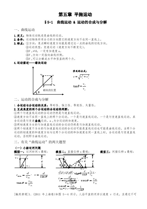 高中物理必修二知识点总结及典型题解析分解