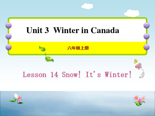 《Snow!It's Winter!》Winter in Canada PPT教学课件【优秀课件PPT】