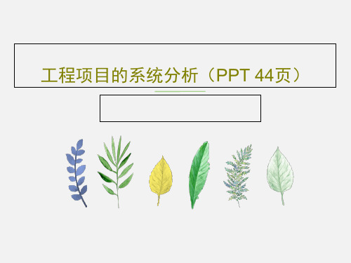 工程项目的系统分析(PPT 44页)46页PPT