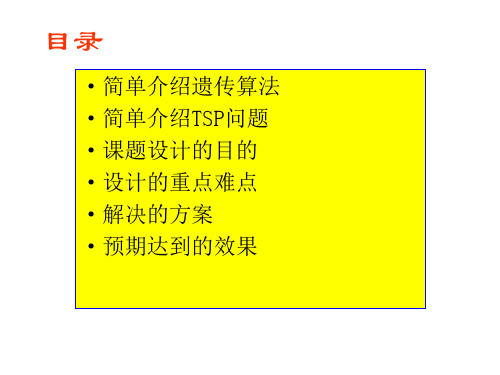 基于遗传算法的组合优化问题研究-开题报告