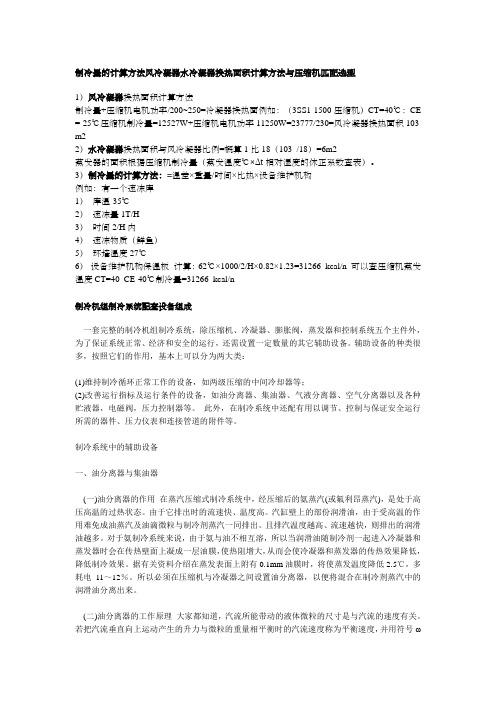 制冷量的计算方法风冷凝器水冷凝器换热面积计算方法与压缩机匹配选型