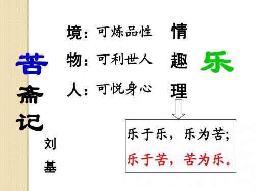 语文：《苦斋记》课件(新人教版选修《中国古代诗歌散文欣赏》)