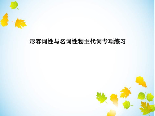 形物代与名物代专项练习7年级