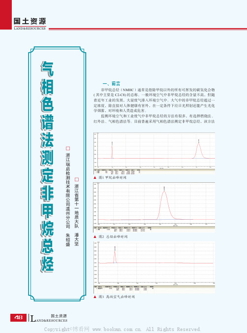 气相色谱法测定非甲烷总烃