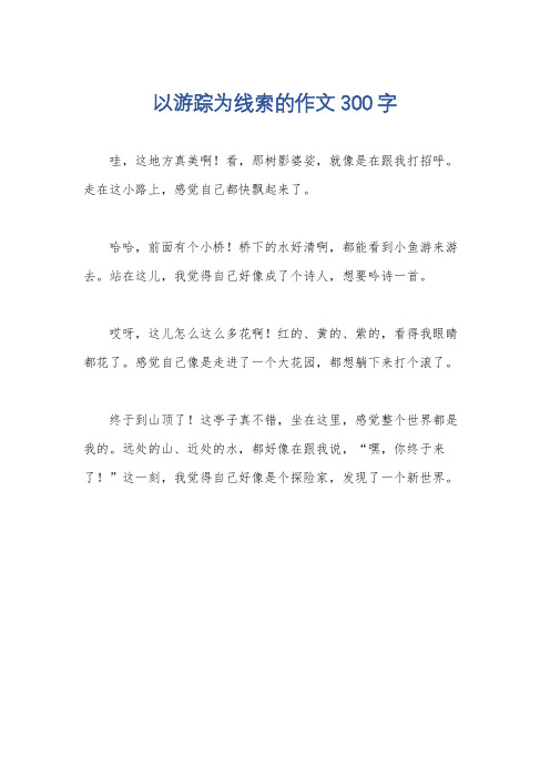 以游踪为线索的作文300字