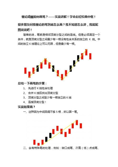 缠论精髓如何画笔？——实战讲解！学会后轻松画中枢！