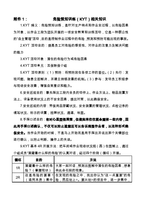 危险预知训练相关知识