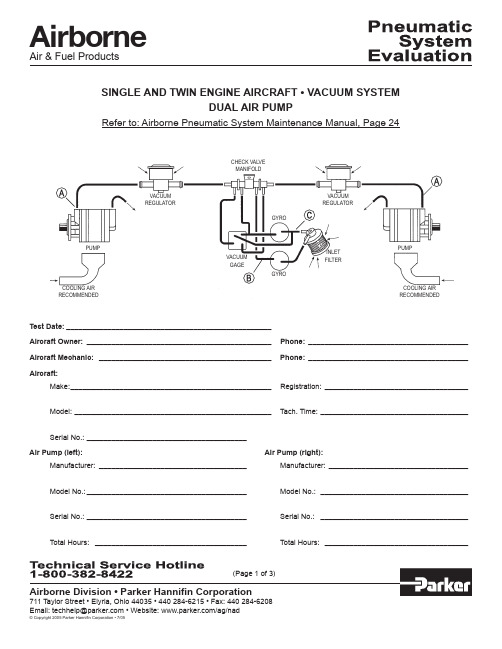 Airborne Pneumatic System维护手册说明书