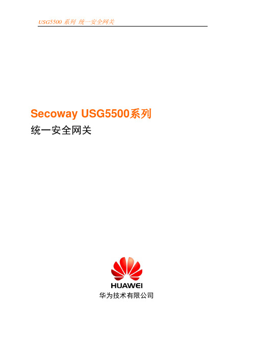 Secoway USG5500系列 统一安全网关 产品彩页 20110408