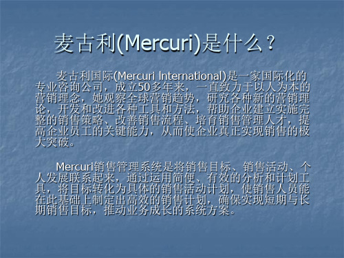 Mercuri销售管理系统