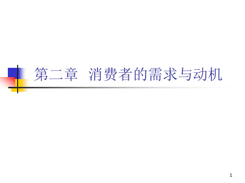 消费者行为学 第二章 消费者的需求与动机