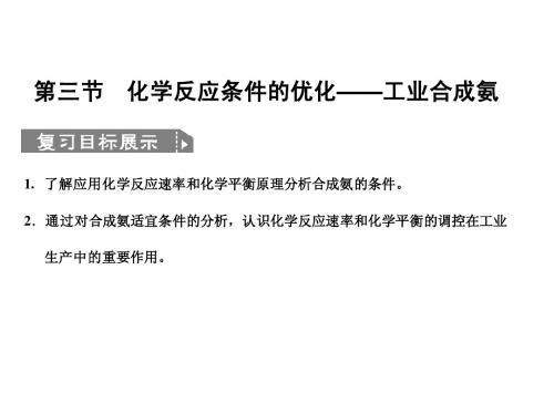 第三节  化学反应条件的优化——工业合成氨