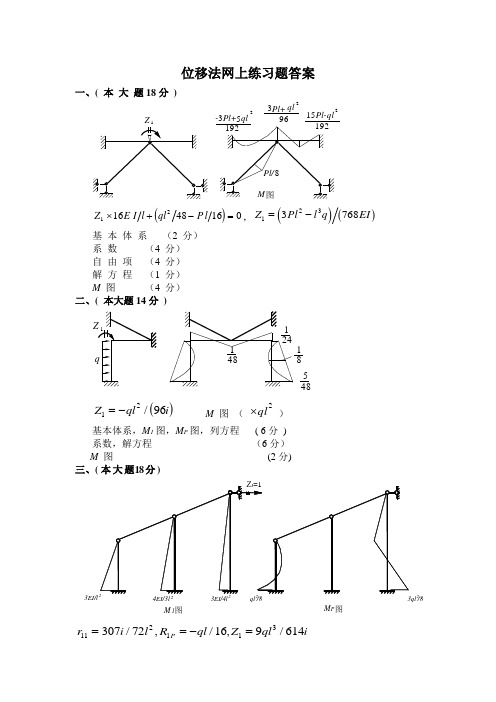 位移法网上练习题答案