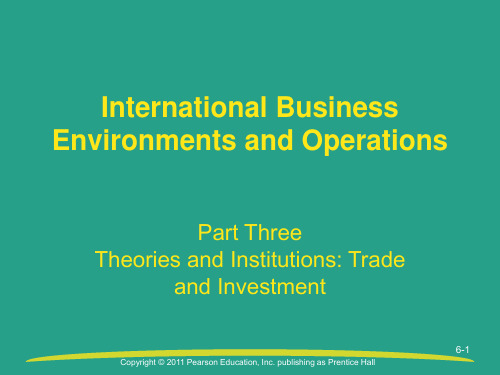 International-Business-Environments-and-Operations教案资料