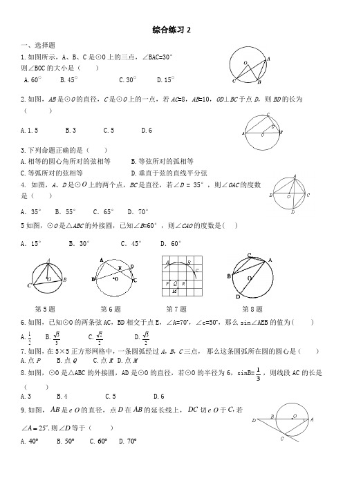 北师大版九年级下综合练习2