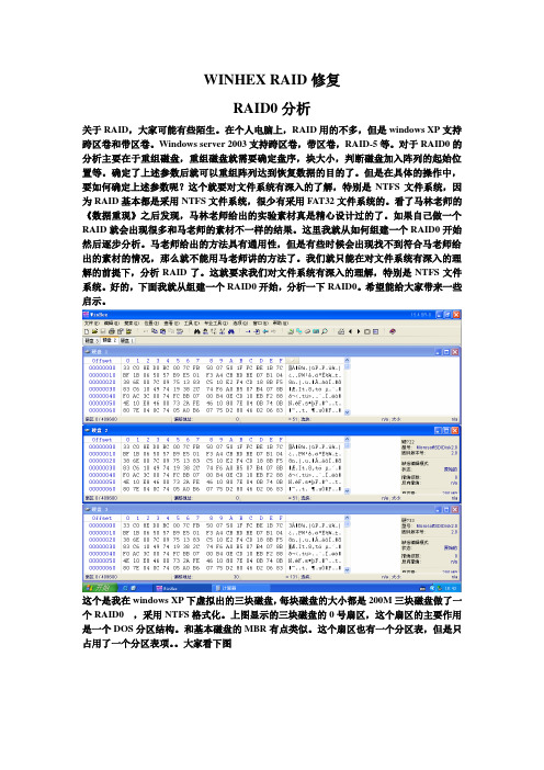 WINHEX-RAID0纯手工恢复加超详细讲解