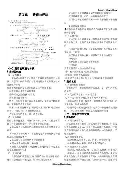 货币银行学复习资料(武大版)