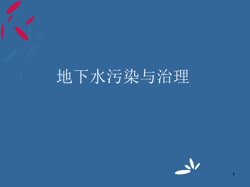 地下水污染与治理PPT演示课件