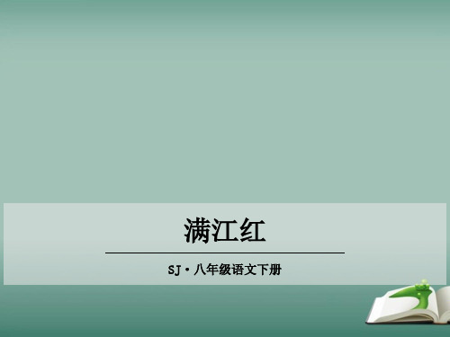 2018春苏教版语文八年级下册第22课《词二首》(满江红)ppt课件1