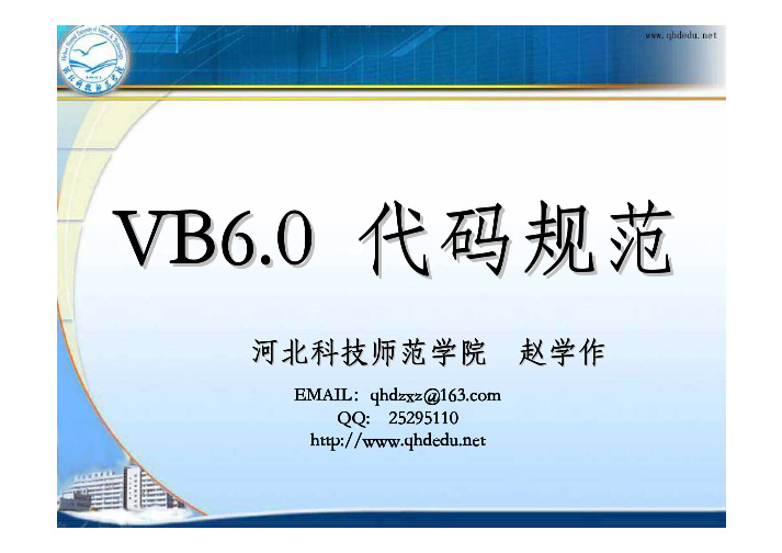 VB代码规范