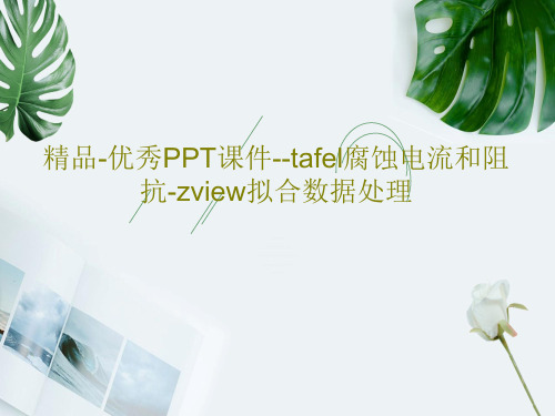 精品-优秀PPT课件--tafel腐蚀电流和阻抗-zview拟合数据处理共32页文档