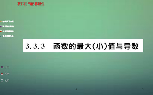 高中数学 3.3.3函数的最大(小)值与导数课件 新人教A版选修1-1