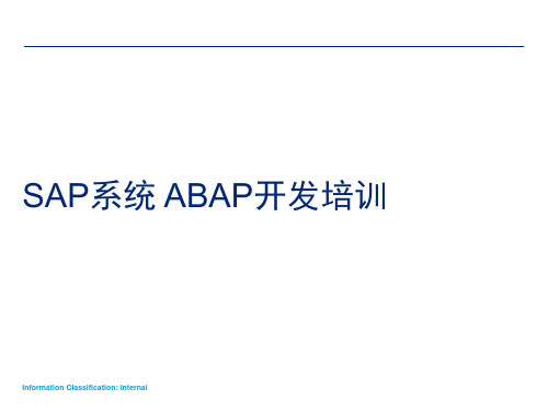 abap training_ABAP培训