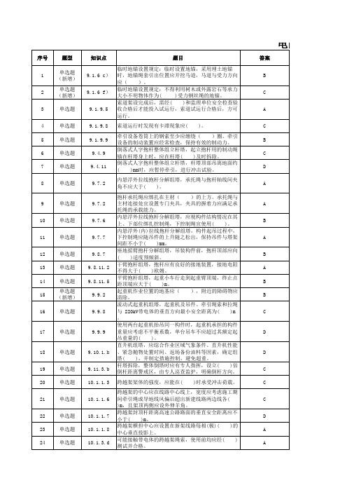 电力安规题库-电网建设输电专业